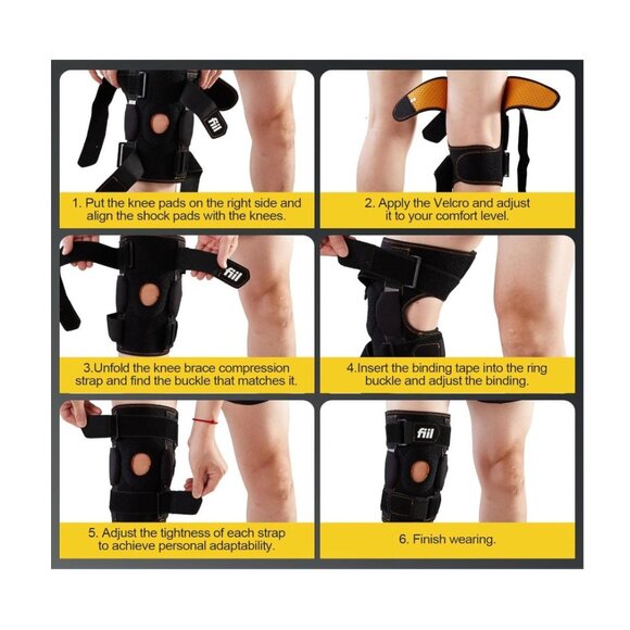 Hinged Knee Brace For Meniscus Tear - Adjustable Knee Support for Knee Pain MEDI - Picture 8 of 9